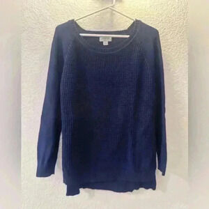 Avenue Woman’s Navy Blue Knit Sweater, Size 14/16, Long Sleeve Cozy Style